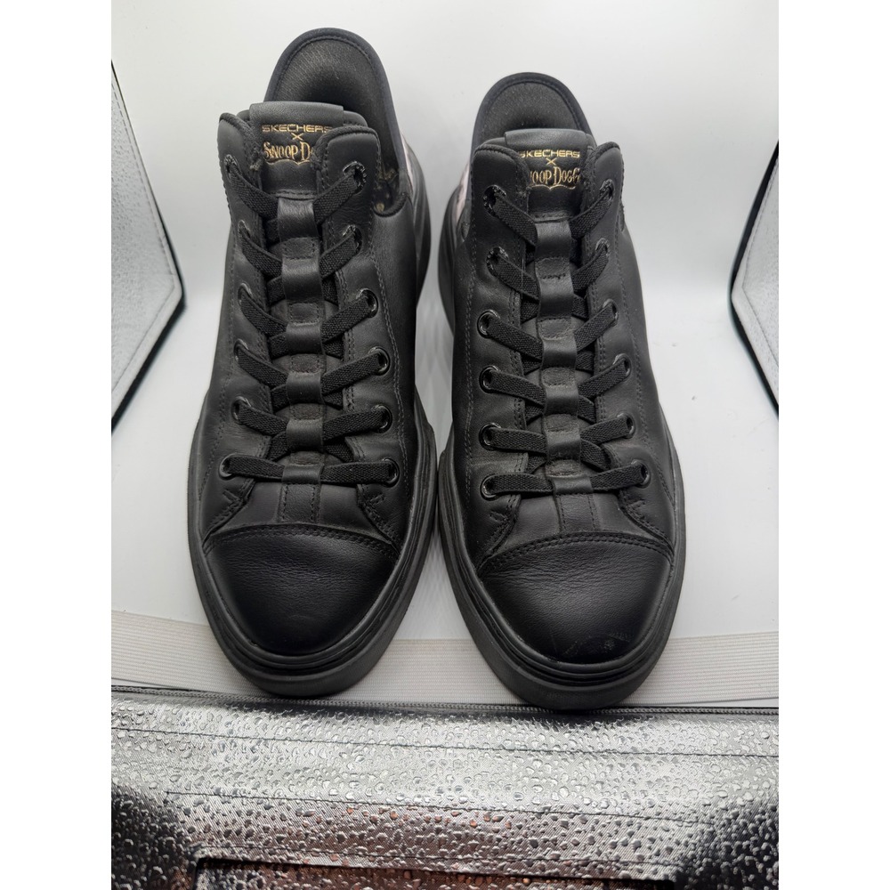 Skechers x Snoop Dogg Hands Free Slip-ins Snoop One OG Black Leather Mens 8.5